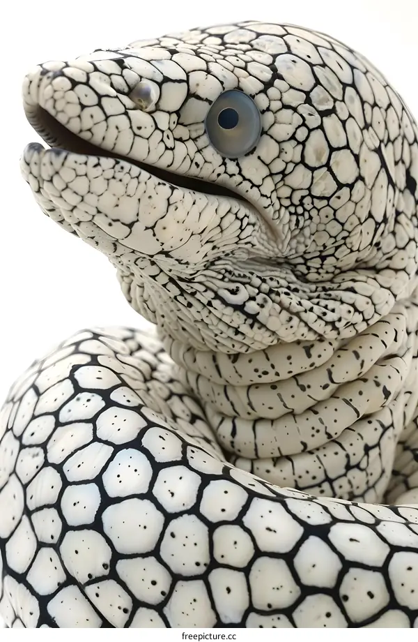 Close-up of a Snowflake Moray Eel