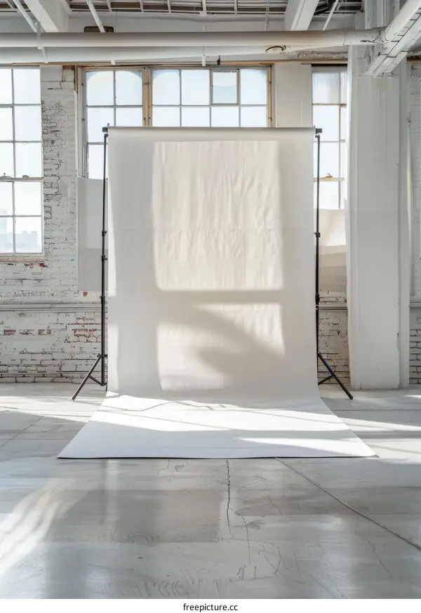 Room with White Backdrop