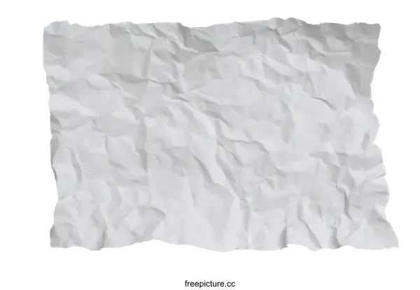 [Transparent Background PNG]Wrinkled White Paper Texture Background