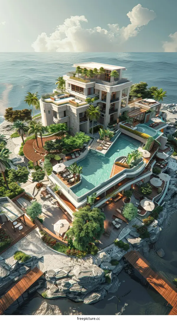 Luxury Island Resort Architectural Design