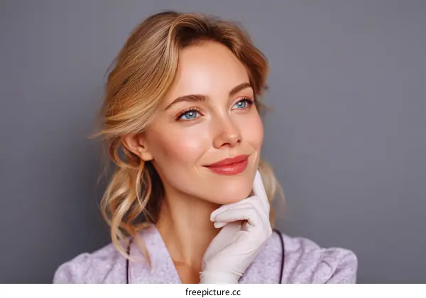 Close-up Portrait of a Caucasian Woman