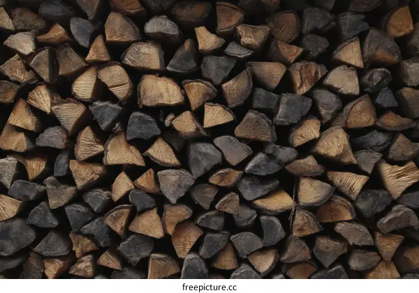 Stacked Firewood Texture Background