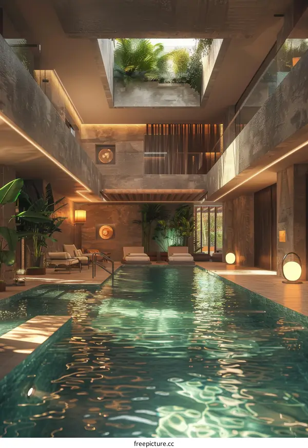 Modern Interior Swimming Pool Design