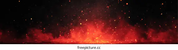Fiery Sparks Against Dark Background