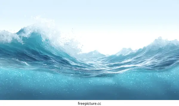 Ocean Wave Water Surface Illustration