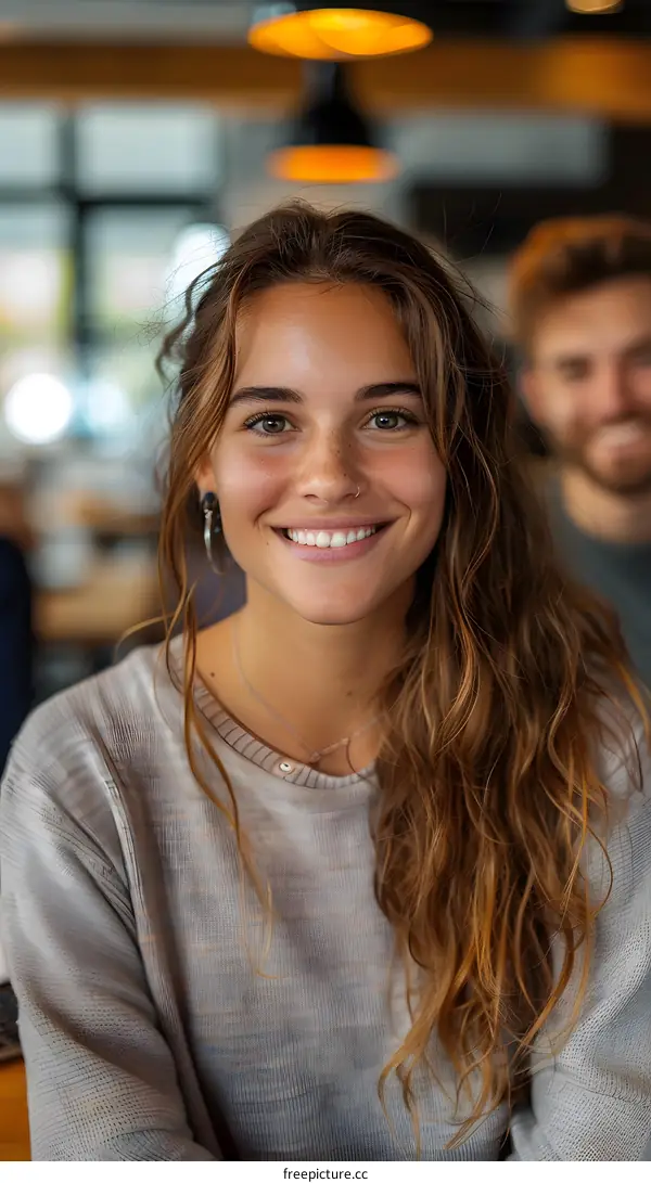 portrait of a young woman smiling