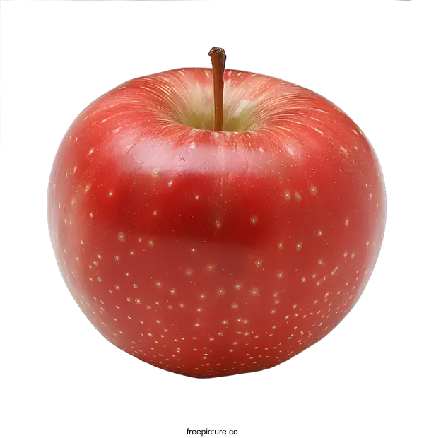 [Transparent Background PNG]A red apple with white spots on a white background