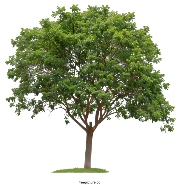 [Transparent Background PNG]Green Tree Isolated on White Background