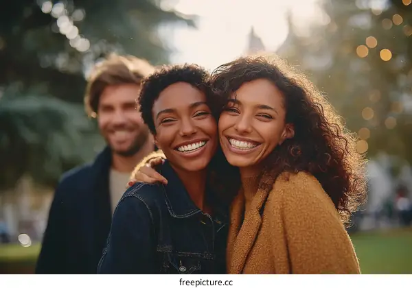 Two Women Smiling Outdoors