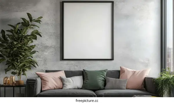 Modern Living Room Interior Design Mockup