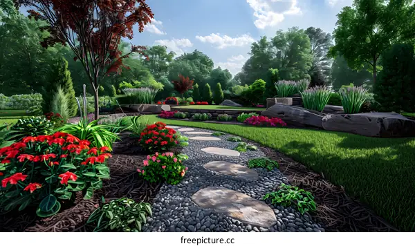 Garden landscape design renderings