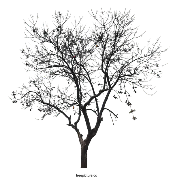 [Transparent Background PNG]Bare Tree Branches Isolated On White Background