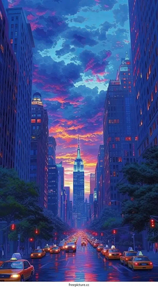 Empire State Building Overlooking New York City