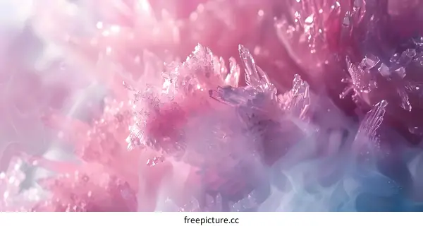 Abstract Pink and Blue Crystal Texture Background