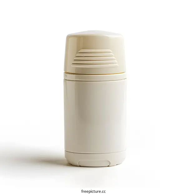 A white thermos on white background