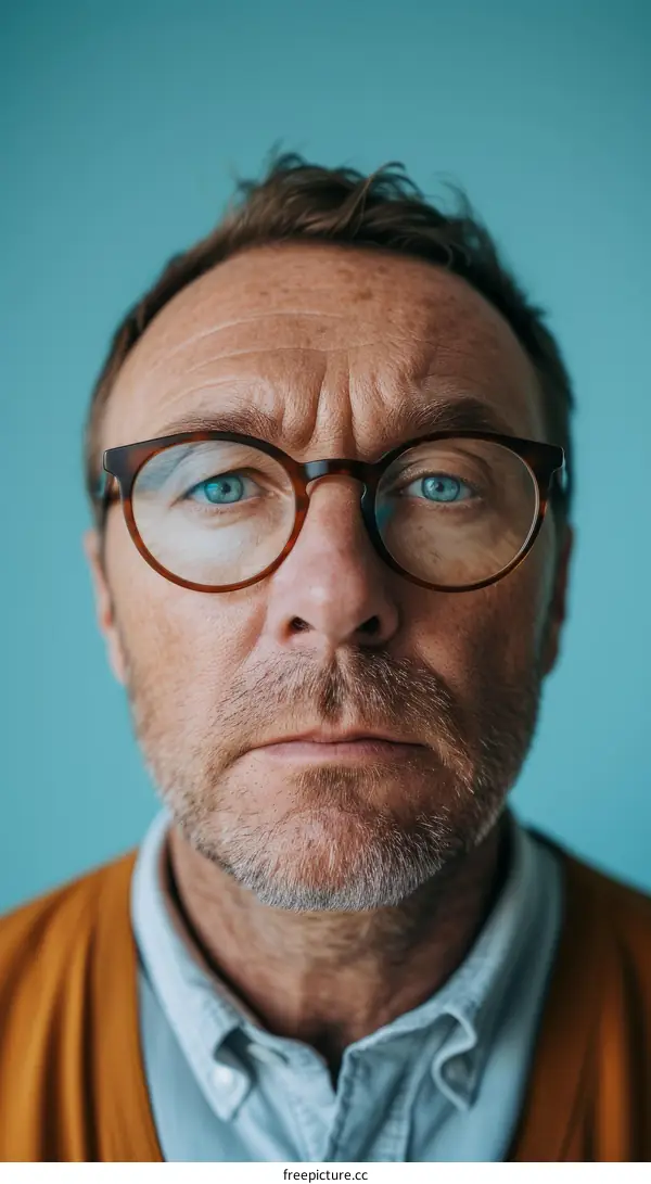 Portrait of a man with glasses