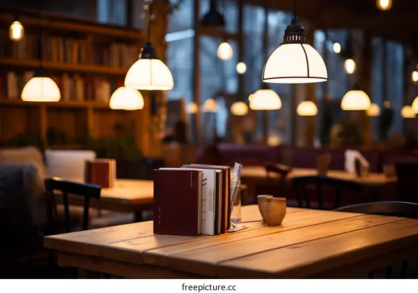 Warm Lighting and Cozy Atmosphere in a Restaurant