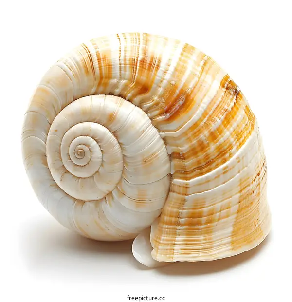Close-up image of a snail shell