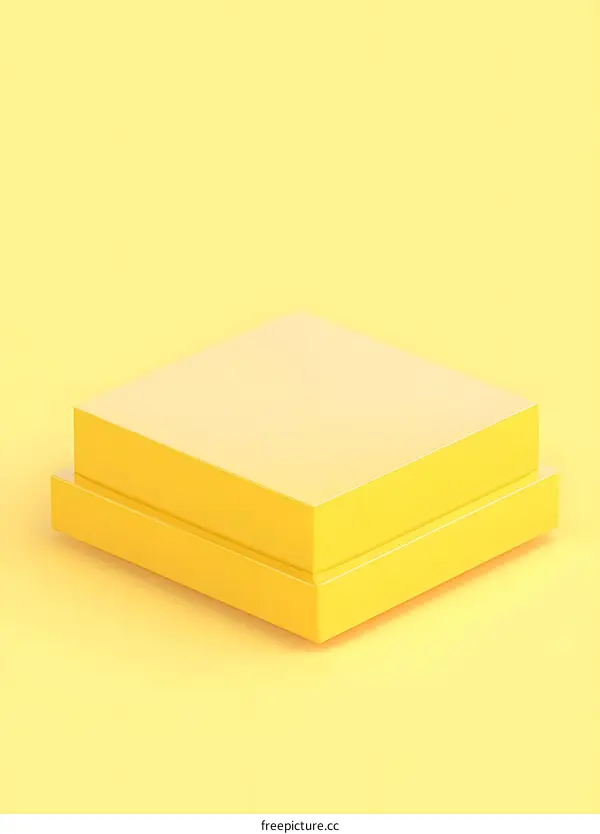 Yellow Square Platform Minimalist Product Display