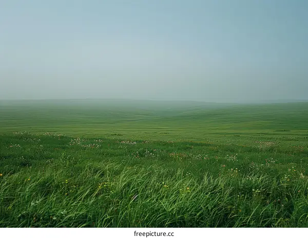 Expansive Grasslands with Emerald Hues