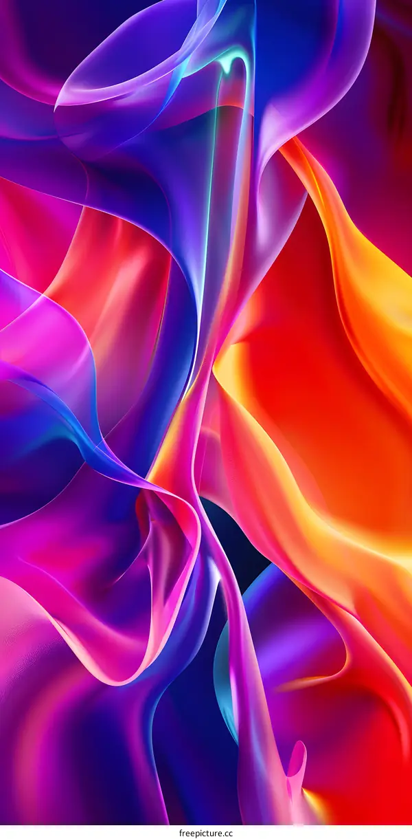 Abstract Colorful Swirling Lines