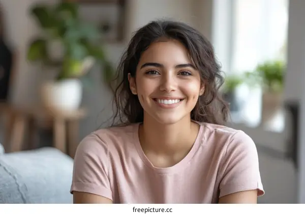Portrait of a Smiling Young Woman