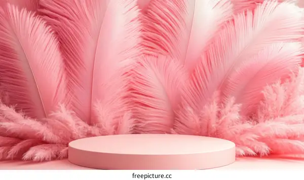Pink Feather and Pampas Grass Display