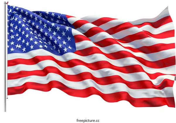 Waving American flag