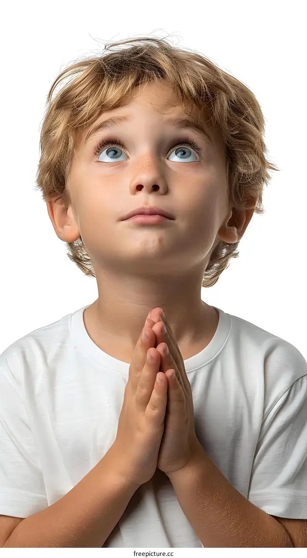 Little boy praying