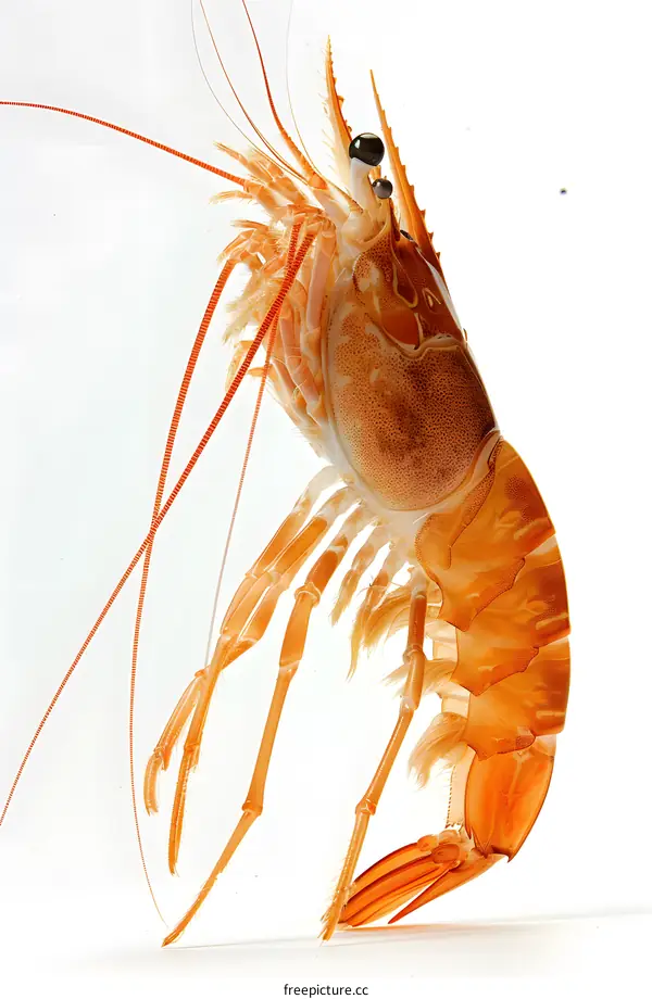 A bright orange lobster