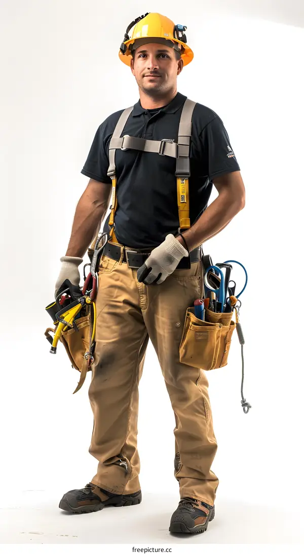 Construction Worker with Tools