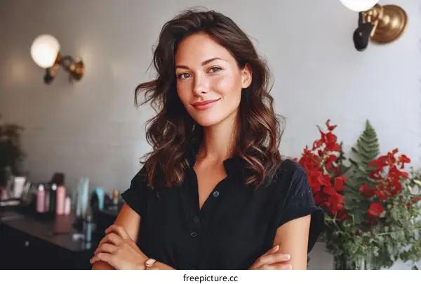 Confident Female Salon Owner