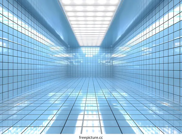 Blue Tiled Room Interior Design