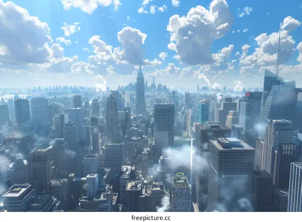 New York City Skyline on a Sunny Day