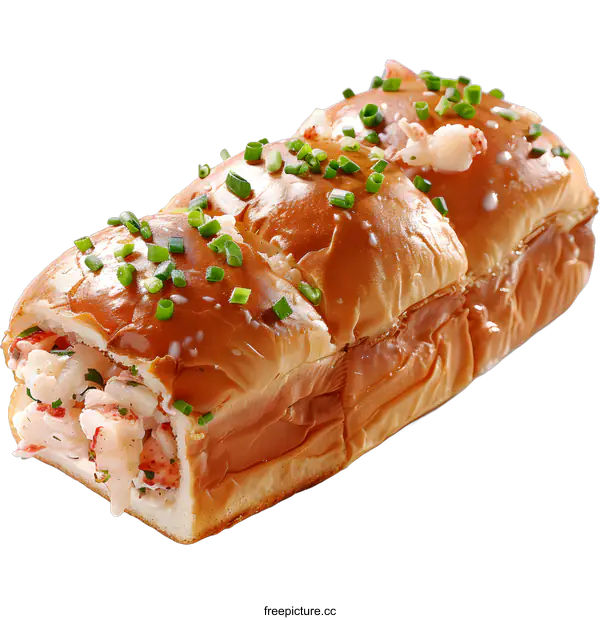 [Transparent Background PNG]Lobster Roll Bread with Green Onions
