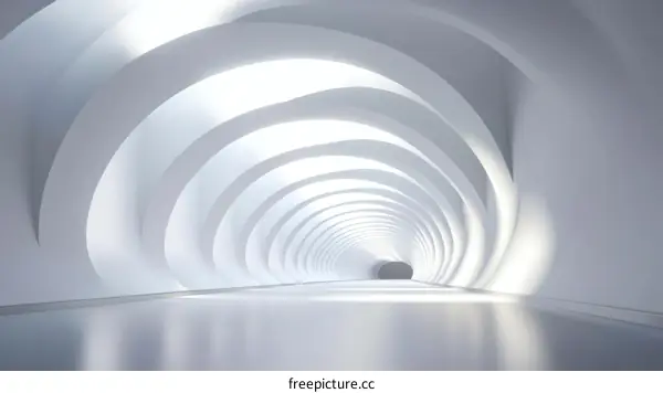 Abstract Modern Architectural Tunnel Interior