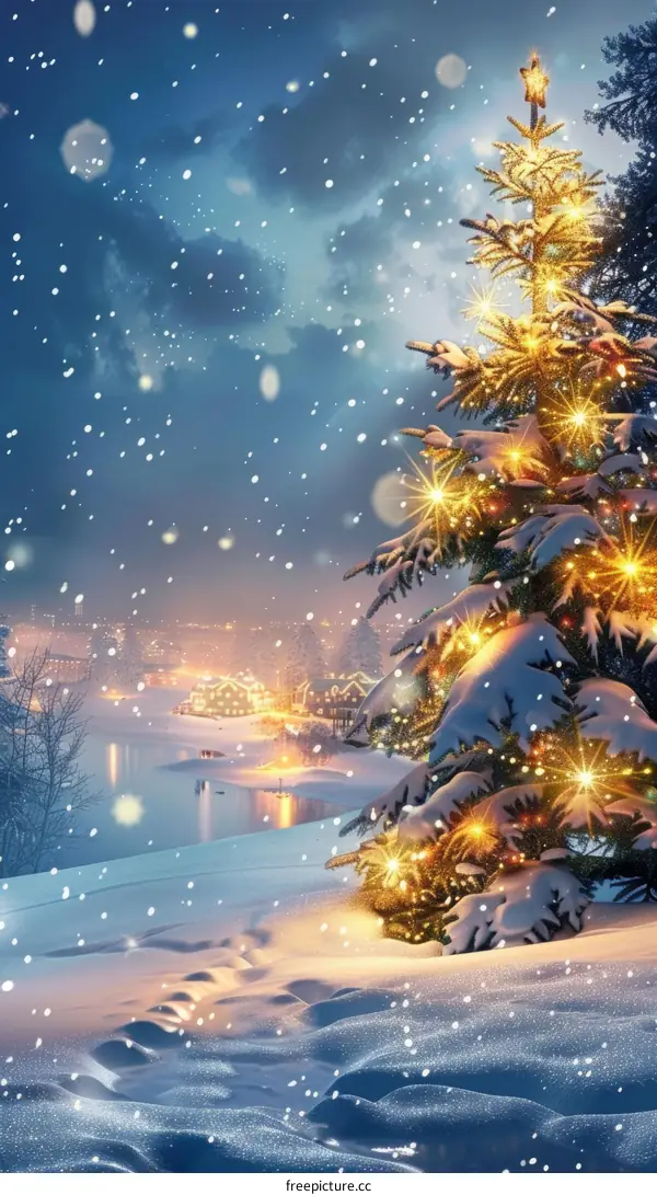 Winter Wonderland Christmas Tree Scene
