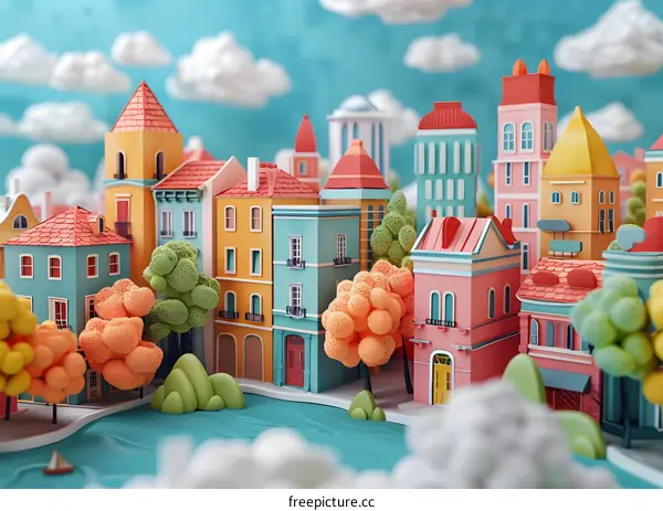 A Multicolored Fairytale Town
