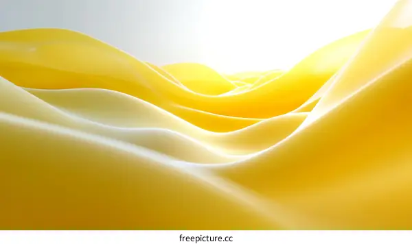 Abstract Yellow Wave Background Design