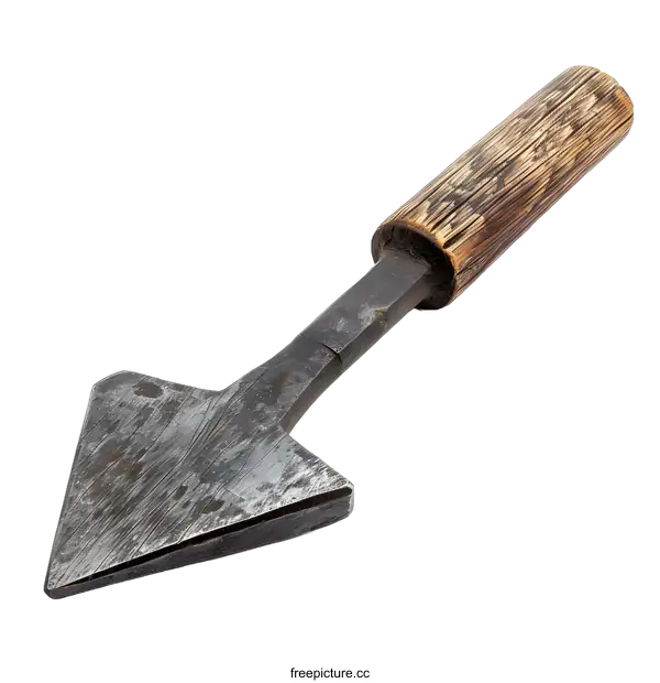 [Transparent Background PNG]Vintage Metal Tool With Wooden Handle
