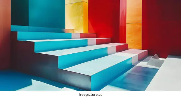 Colorful Steps in Modern Architecture
