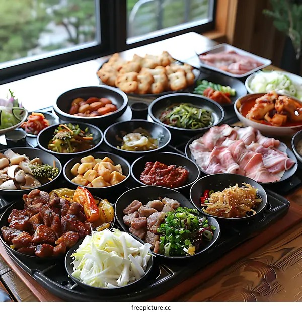 Korean BBQ Food Table