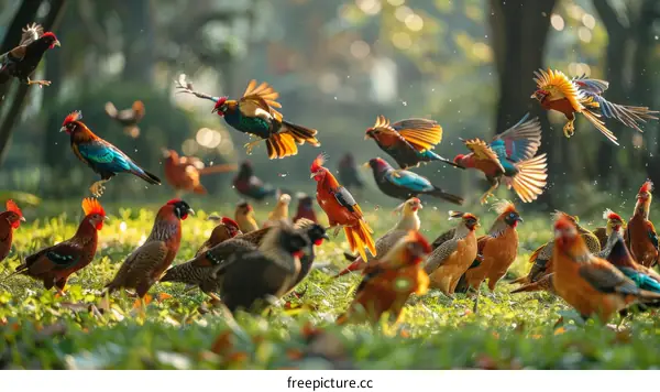 Enchanting Pheasants in Nature's Tapestry