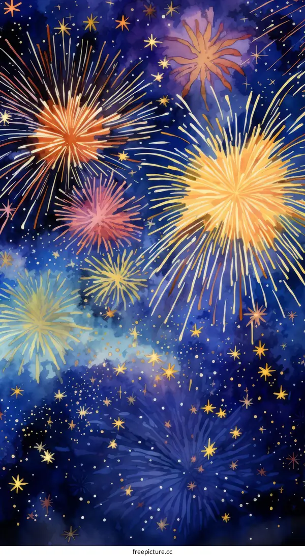 Spectacular Fireworks Display Illuminate the Night