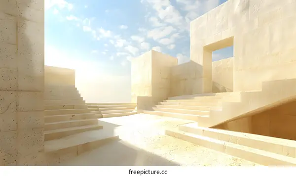 Minimalist Stone Architectural Landscape