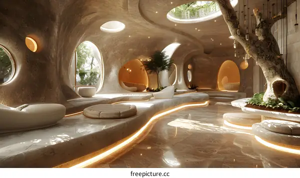 futuristic organic architecture interior design