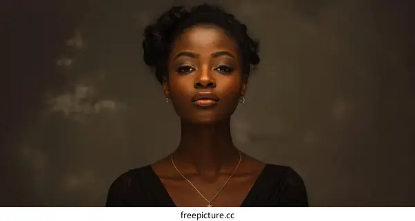 portrait of a beautiful black woman