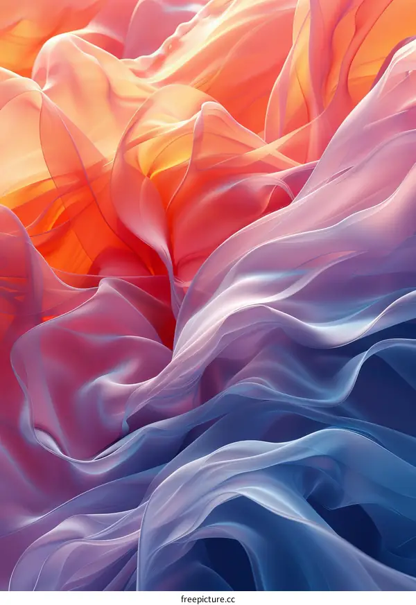 Colorful Abstract Background with Soft Folds