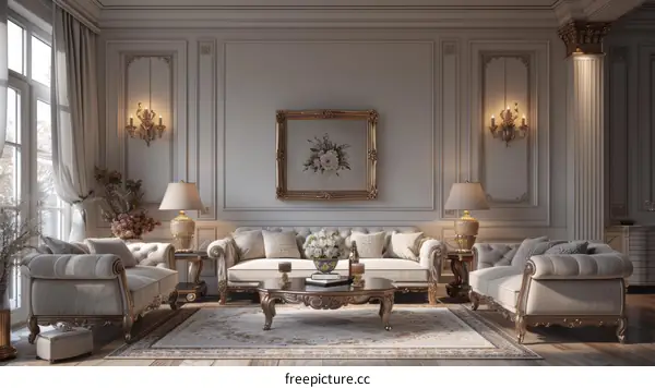 Elegant Classic Living Room Interior Design