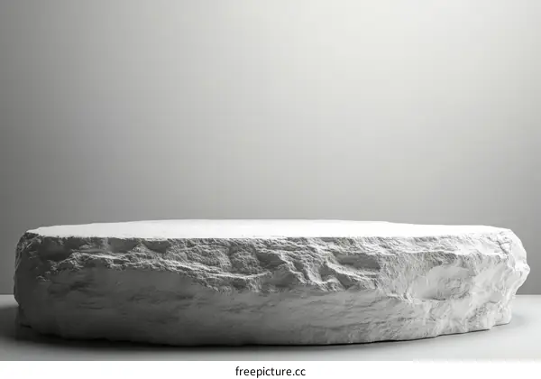 Abstract White Stone Product Display Stand